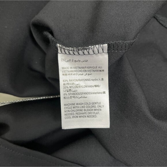 Alfani Womens Black & White Colorblock Sleeveless Top Sz 2X - Picture 5 of 6